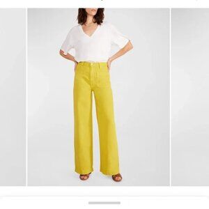 ** ETICA Devon wide leg denim jeans in antique moss **